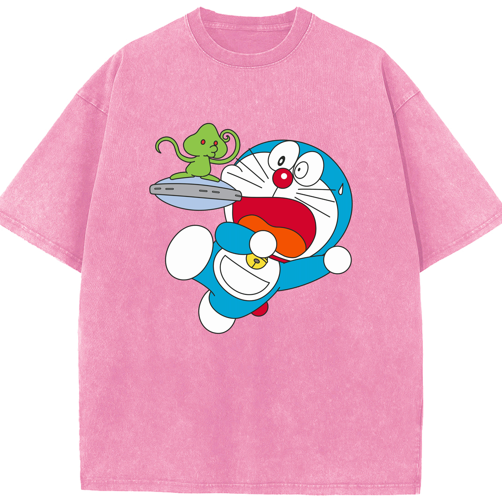 （画像用） ドラえもん Doraemon 綿100% ヴィンテージ風 半袖Tシャツ（フロントプリント）